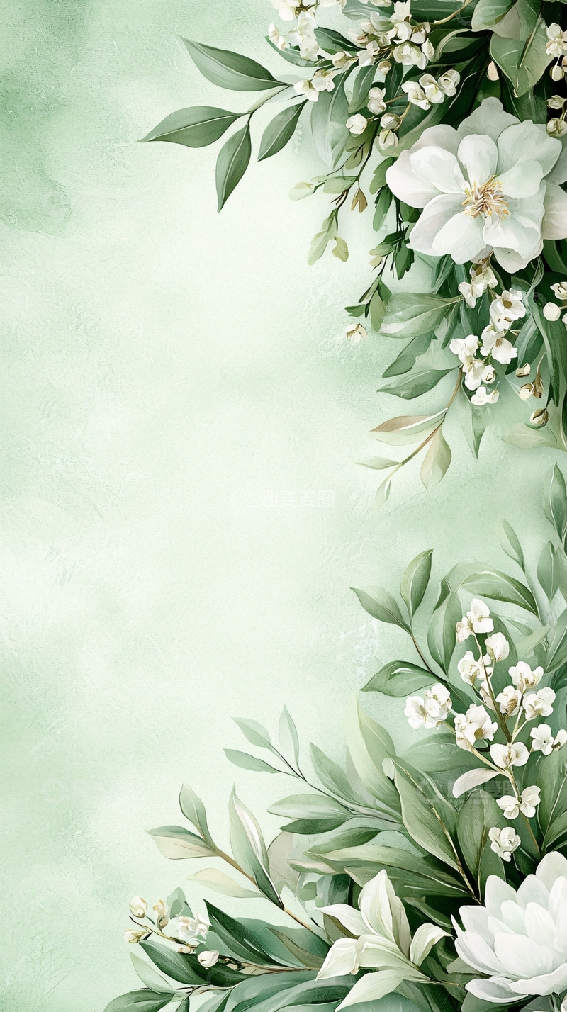高清大图下载【趣麦麦图】清新绿植花卉背景图