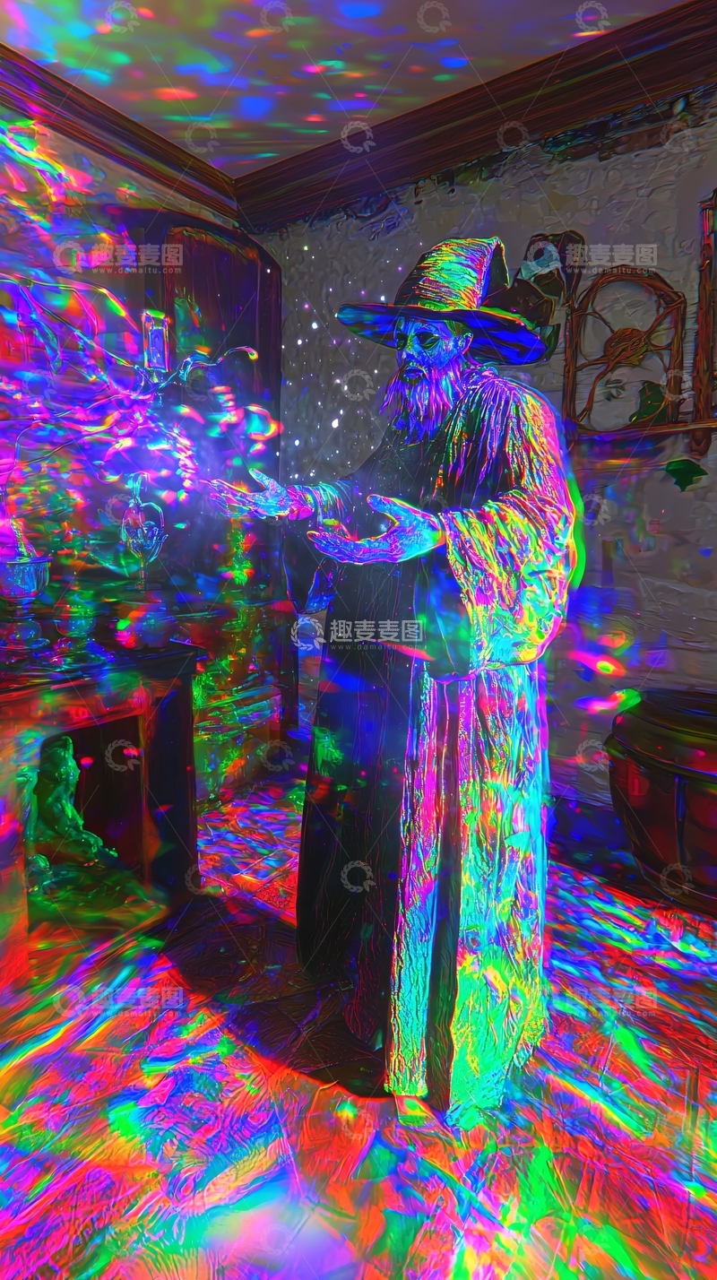 高清大图下载【趣麦麦图】色彩斑斓的奇幻魔法场景