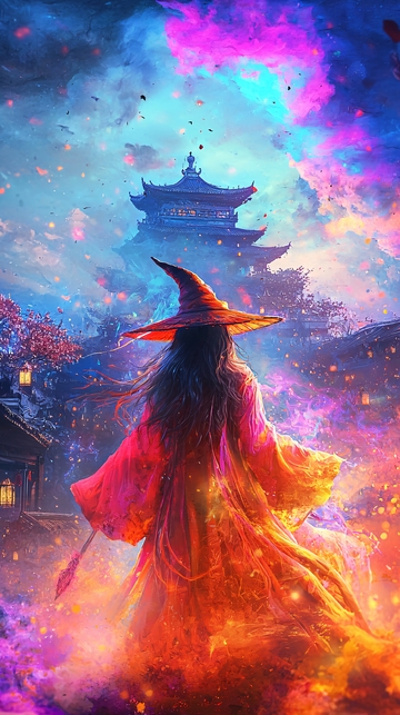 神秘巫师与古塔