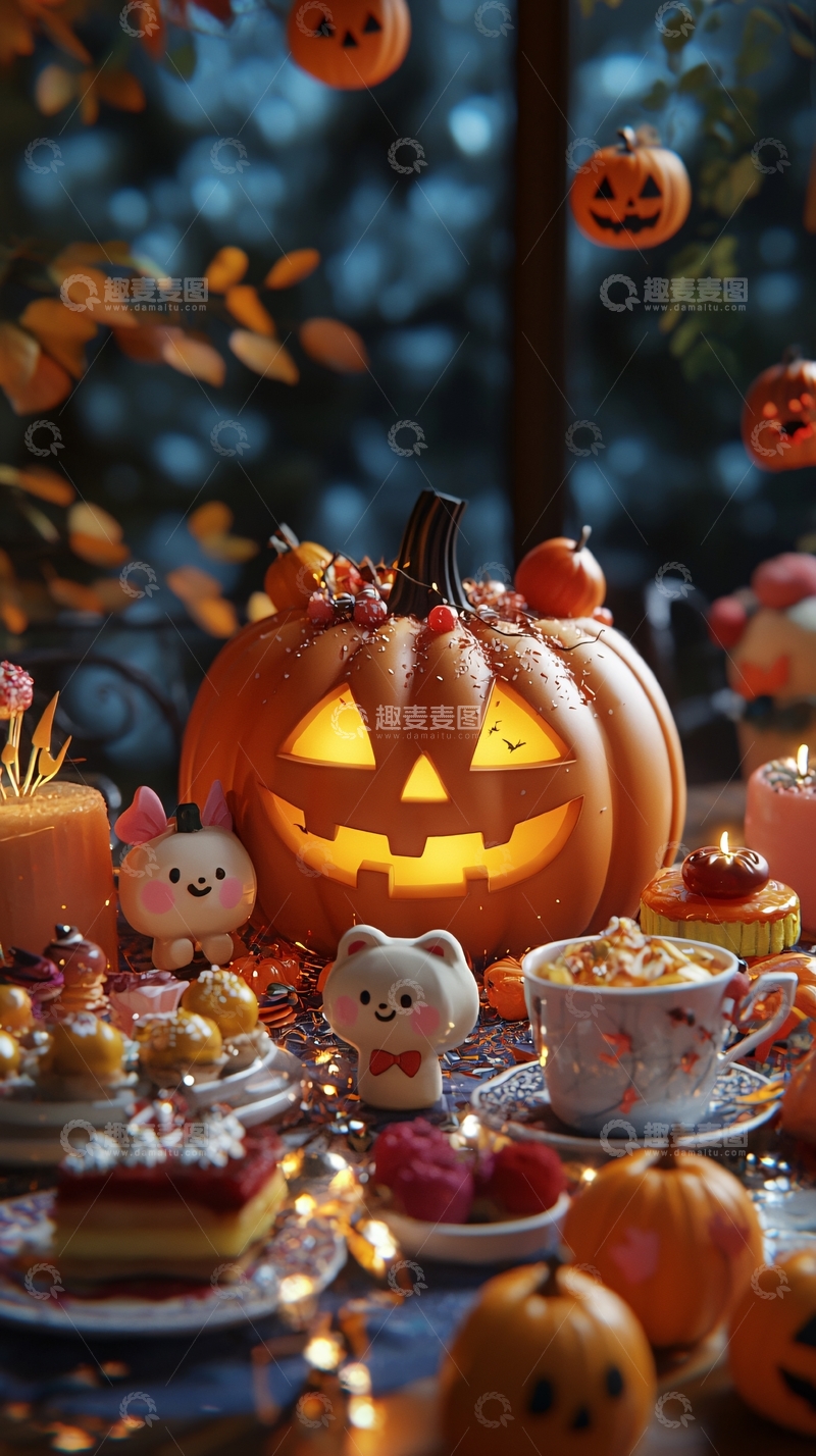 高清大图下载【趣麦麦图】万圣节主题餐桌布置