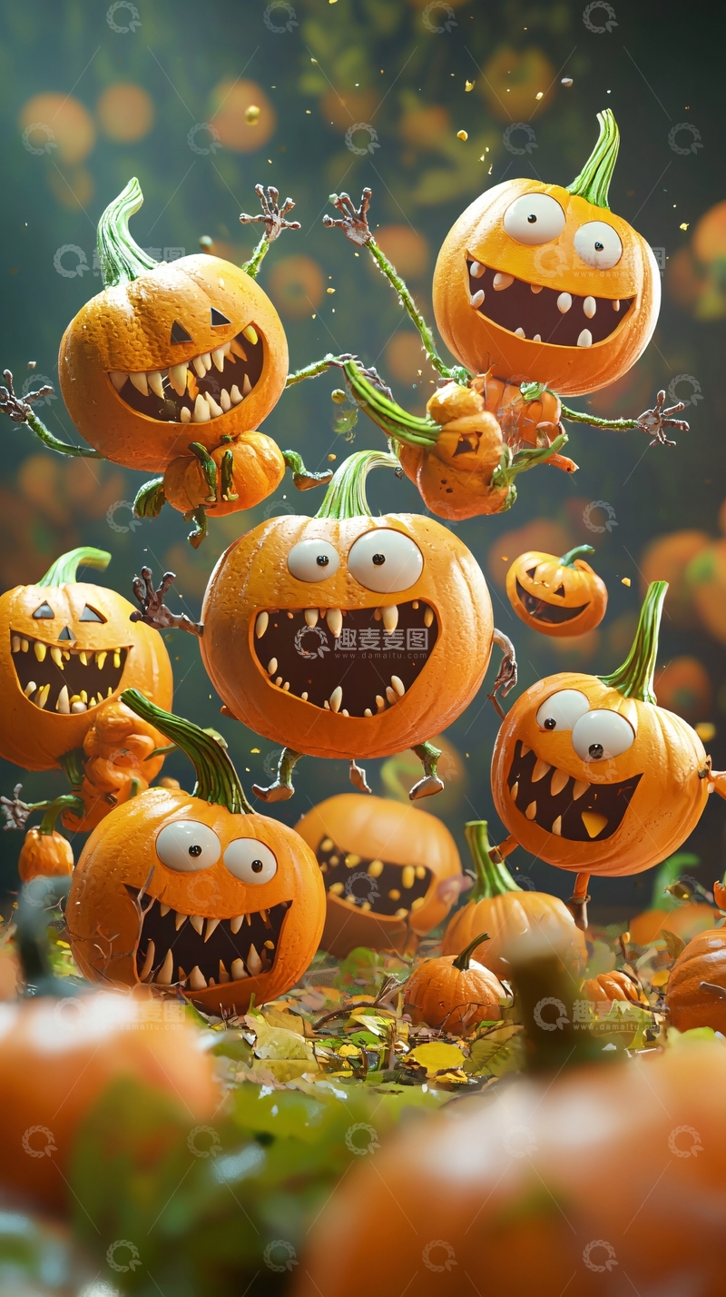 高清大图下载【趣麦麦图】万圣节南瓜狂欢派对