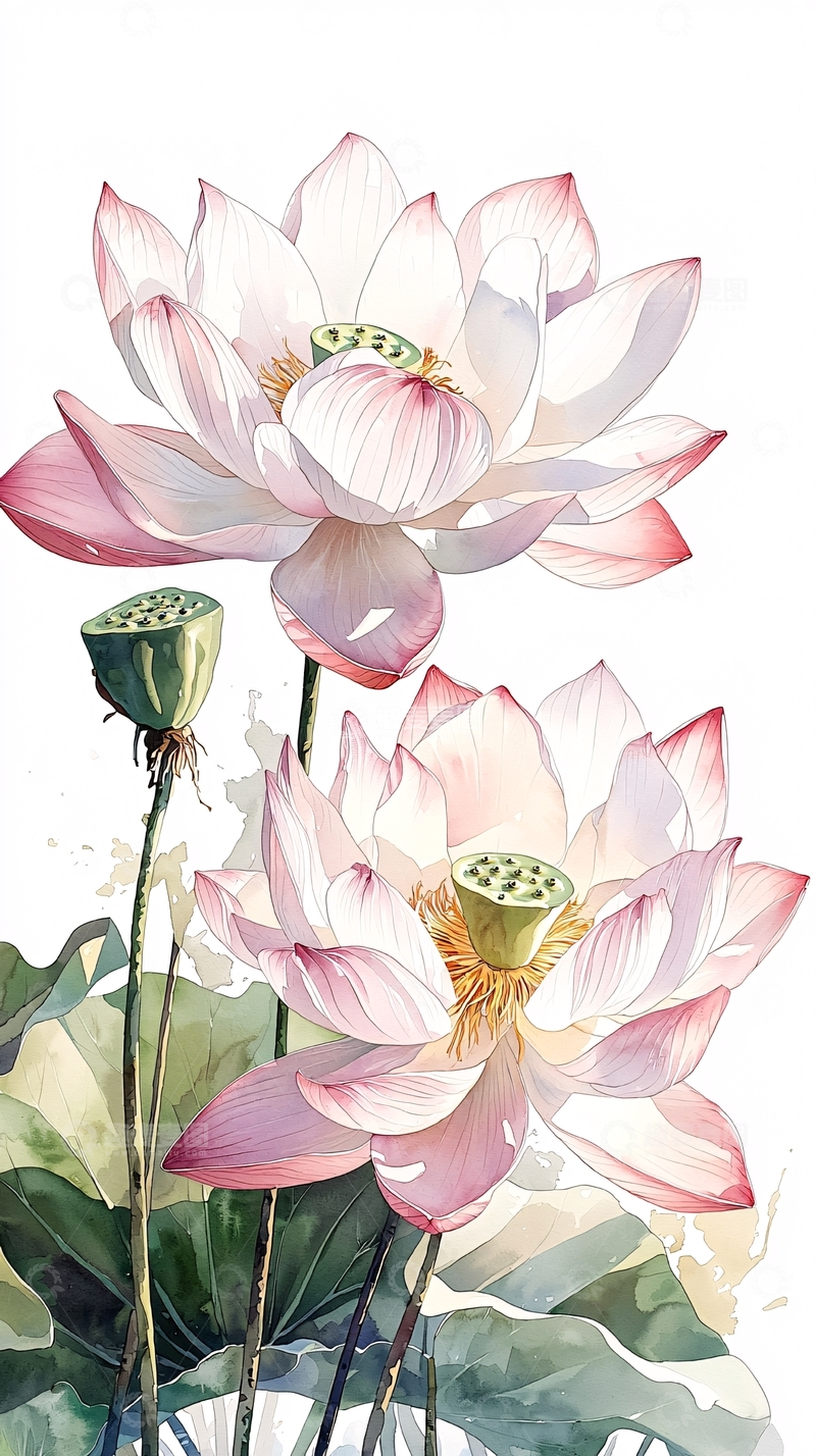 高清大图下载【趣麦麦图】荷花盛开自然风景图