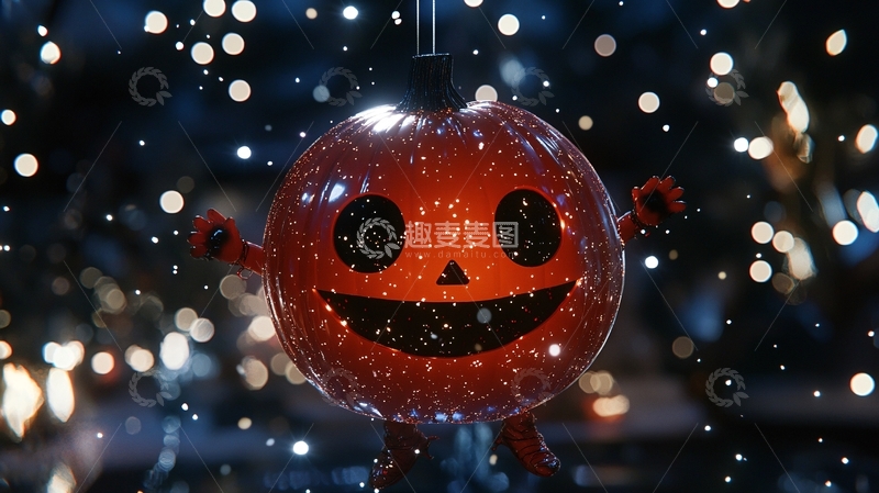 高清大图下载【趣麦麦图】万圣节南瓜灯挂饰