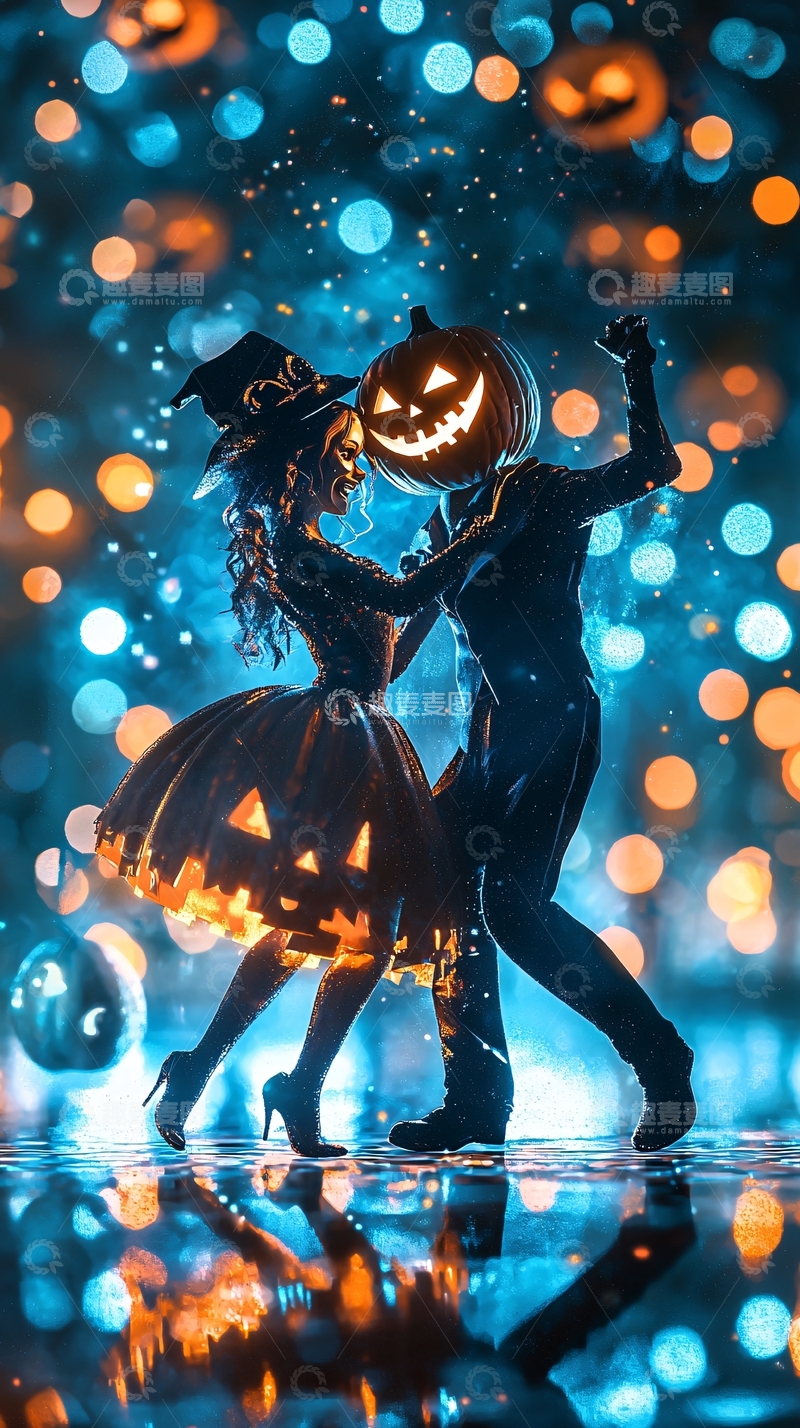 高清大图下载【趣麦麦图】万圣节南瓜灯舞会