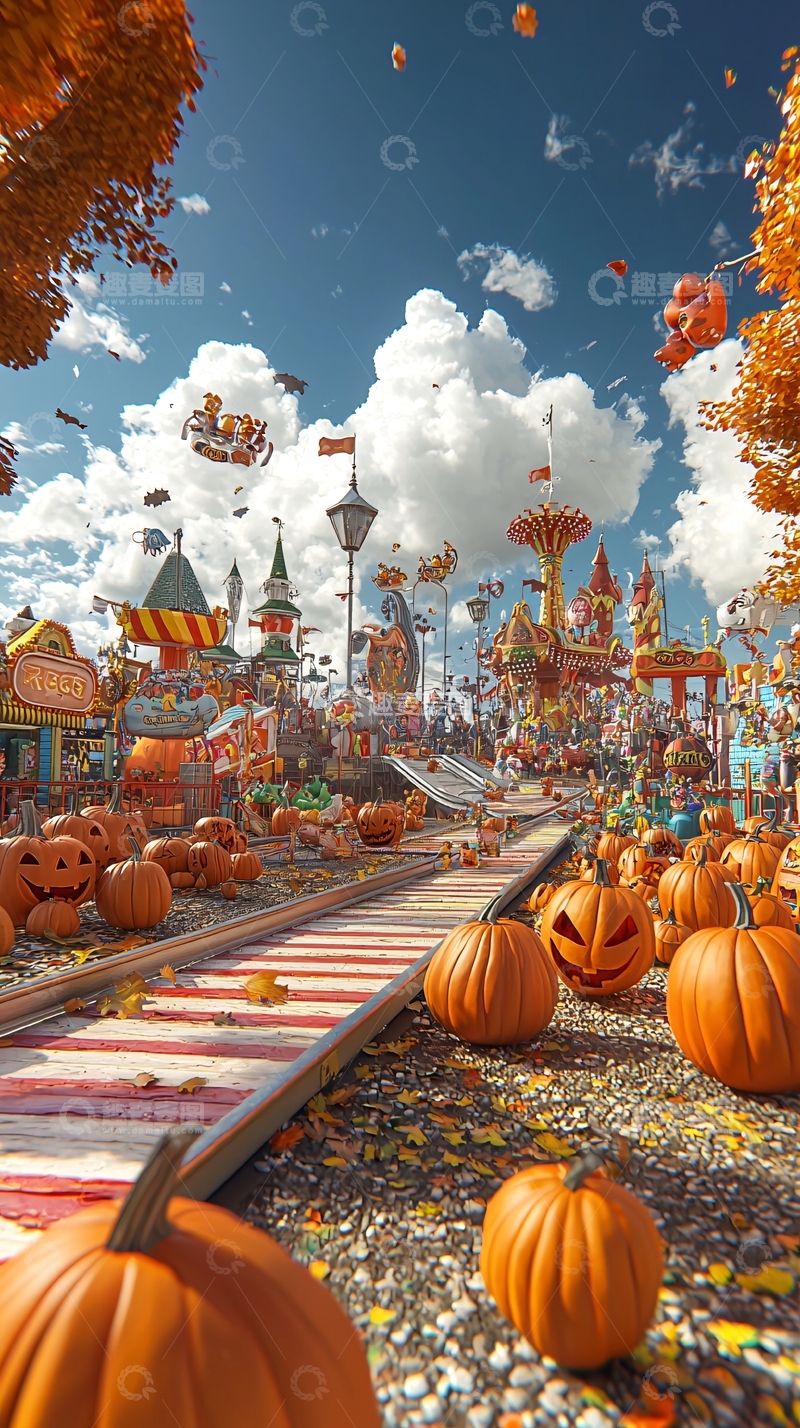 高清大图下载【趣麦麦图】万圣节南瓜乐园