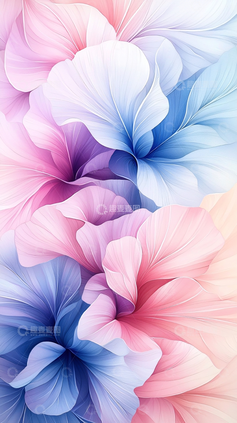高清大图下载【趣麦麦图】梦幻花朵抽象艺术背景图