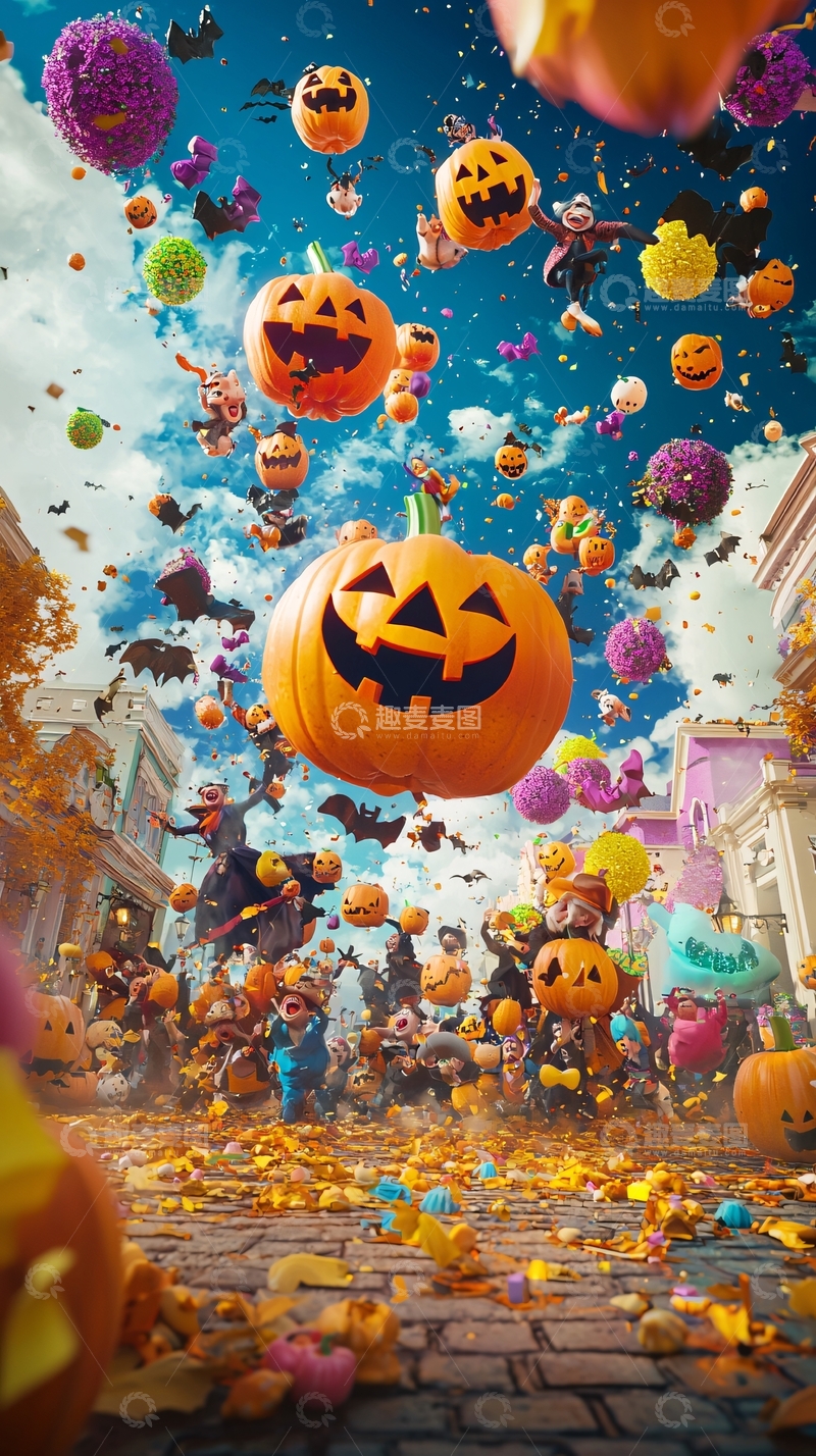 高清大图下载【趣麦麦图】万圣节南瓜派对狂欢