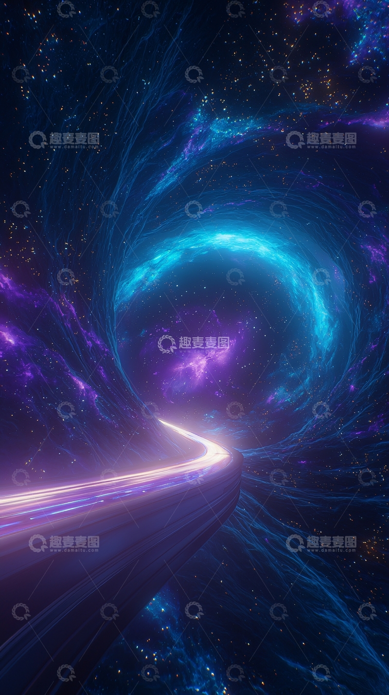 高清大图下载【趣麦麦图】星际隧道光速穿梭