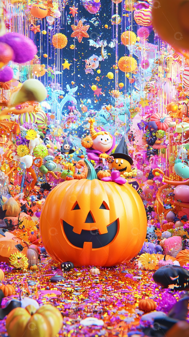 高清大图下载【趣麦麦图】万圣节糖果乐园