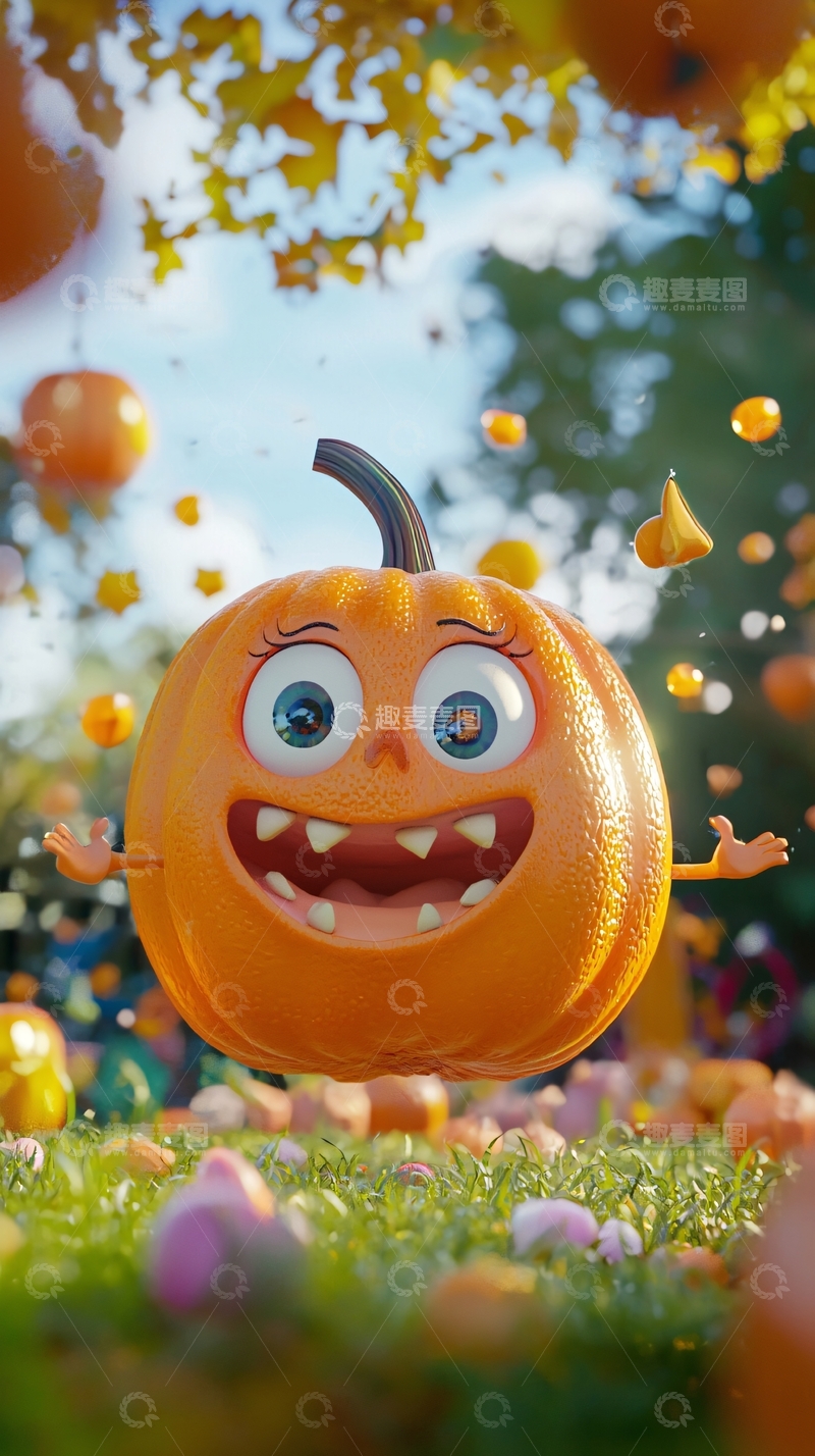 高清大图下载【趣麦麦图】可爱南瓜卡通形象