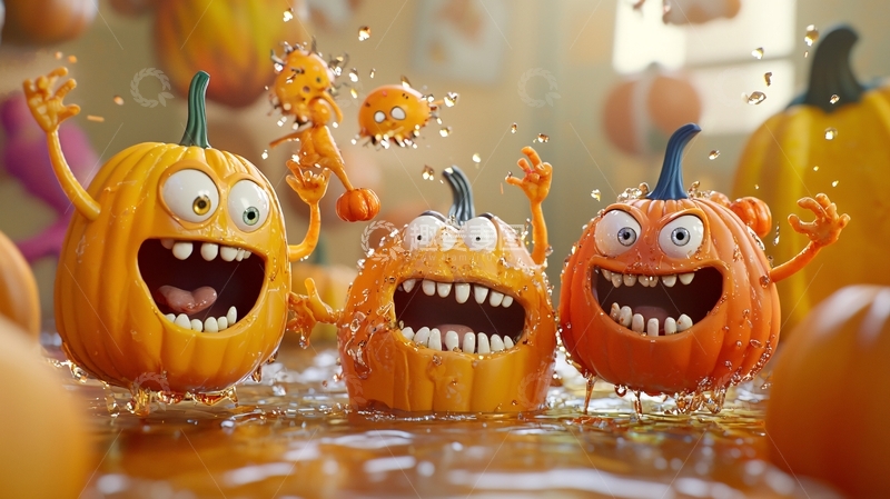高清大图下载【趣麦麦图】万圣节南瓜狂欢派对