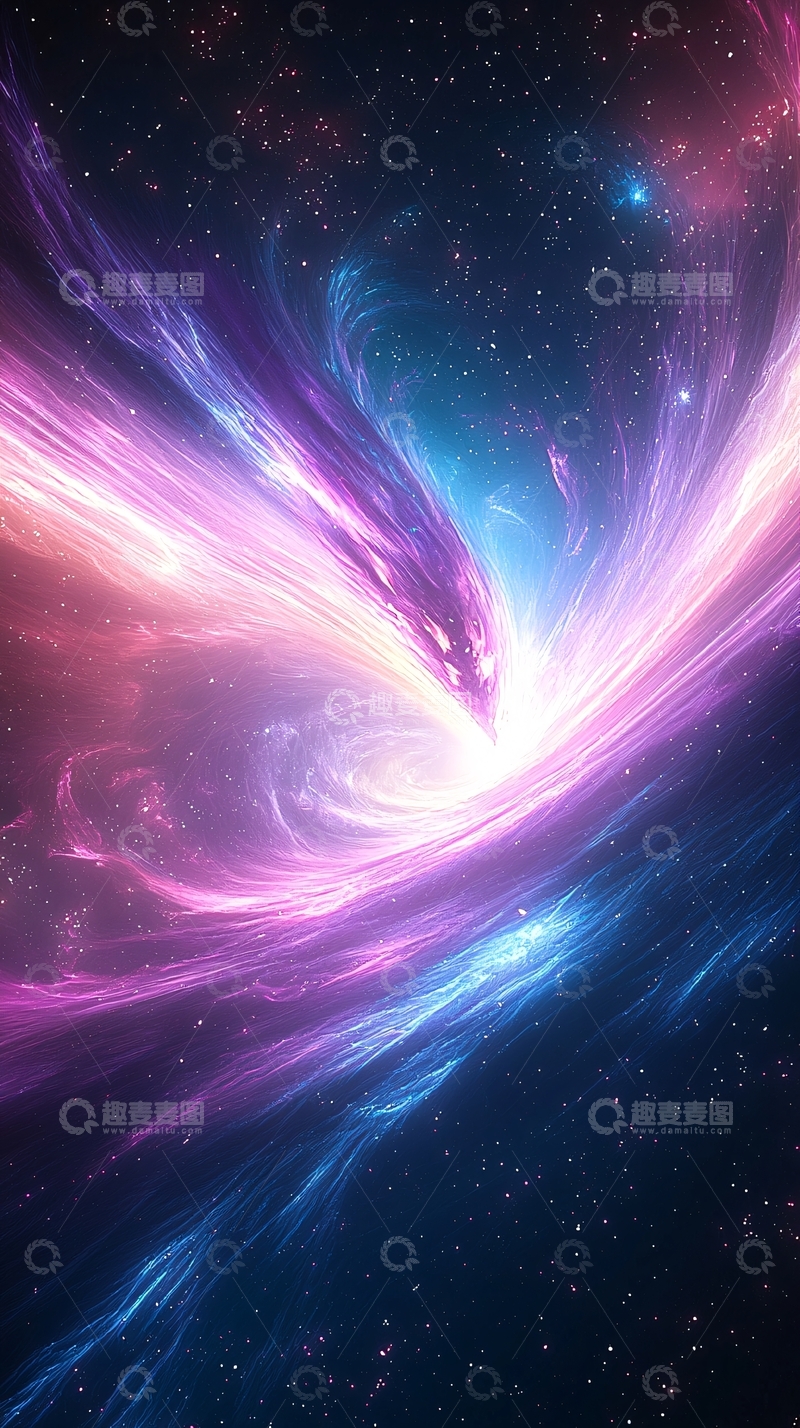 高清大图下载【趣麦麦图】梦幻星云漩涡背景图