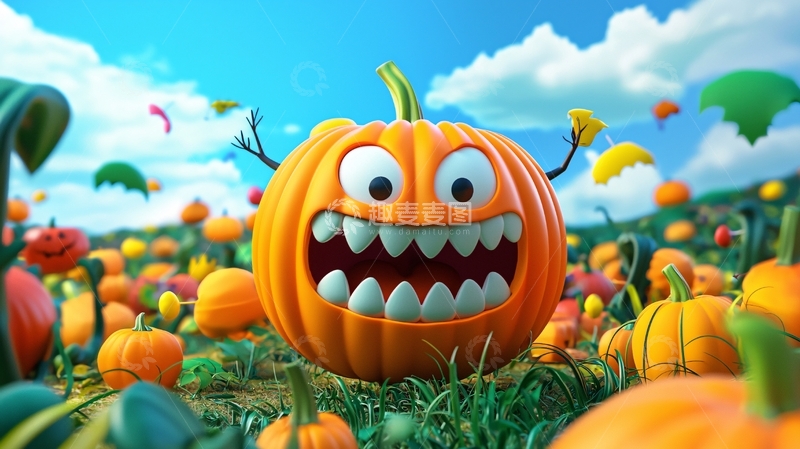 高清大图下载【趣麦麦图】万圣节南瓜乐园