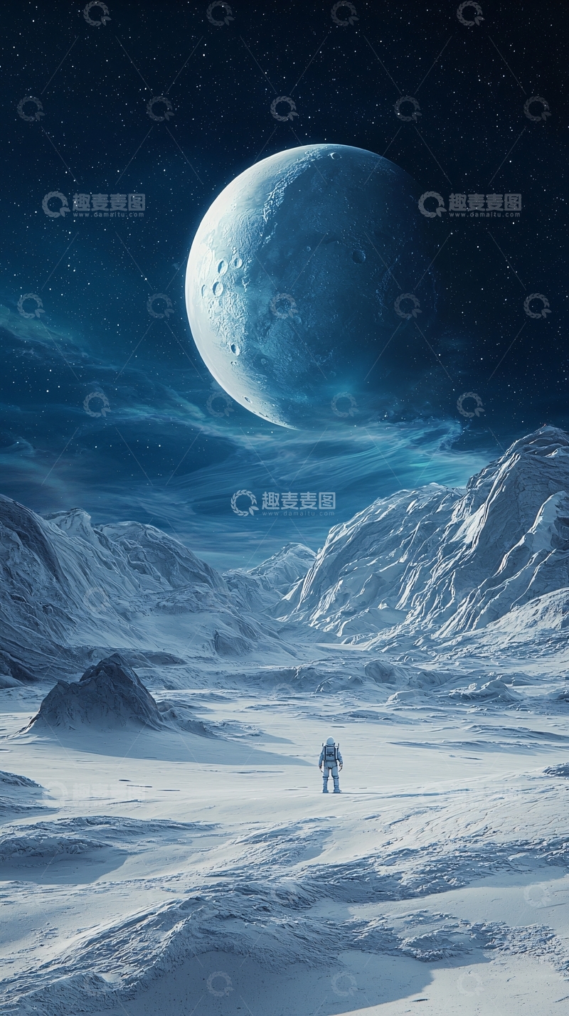高清大图下载【趣麦麦图】月球探险者高清图片