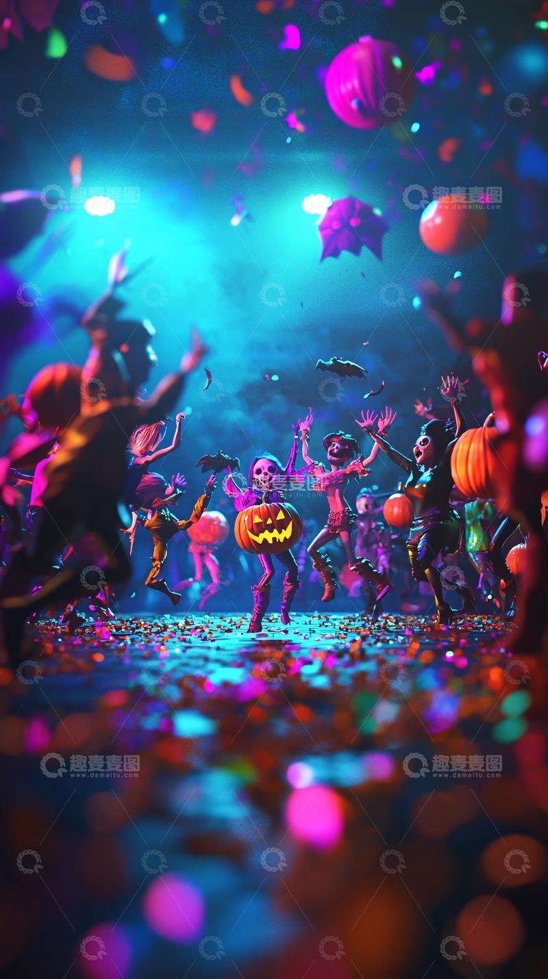 高清大图下载【趣麦麦图】万圣节派对狂欢场景