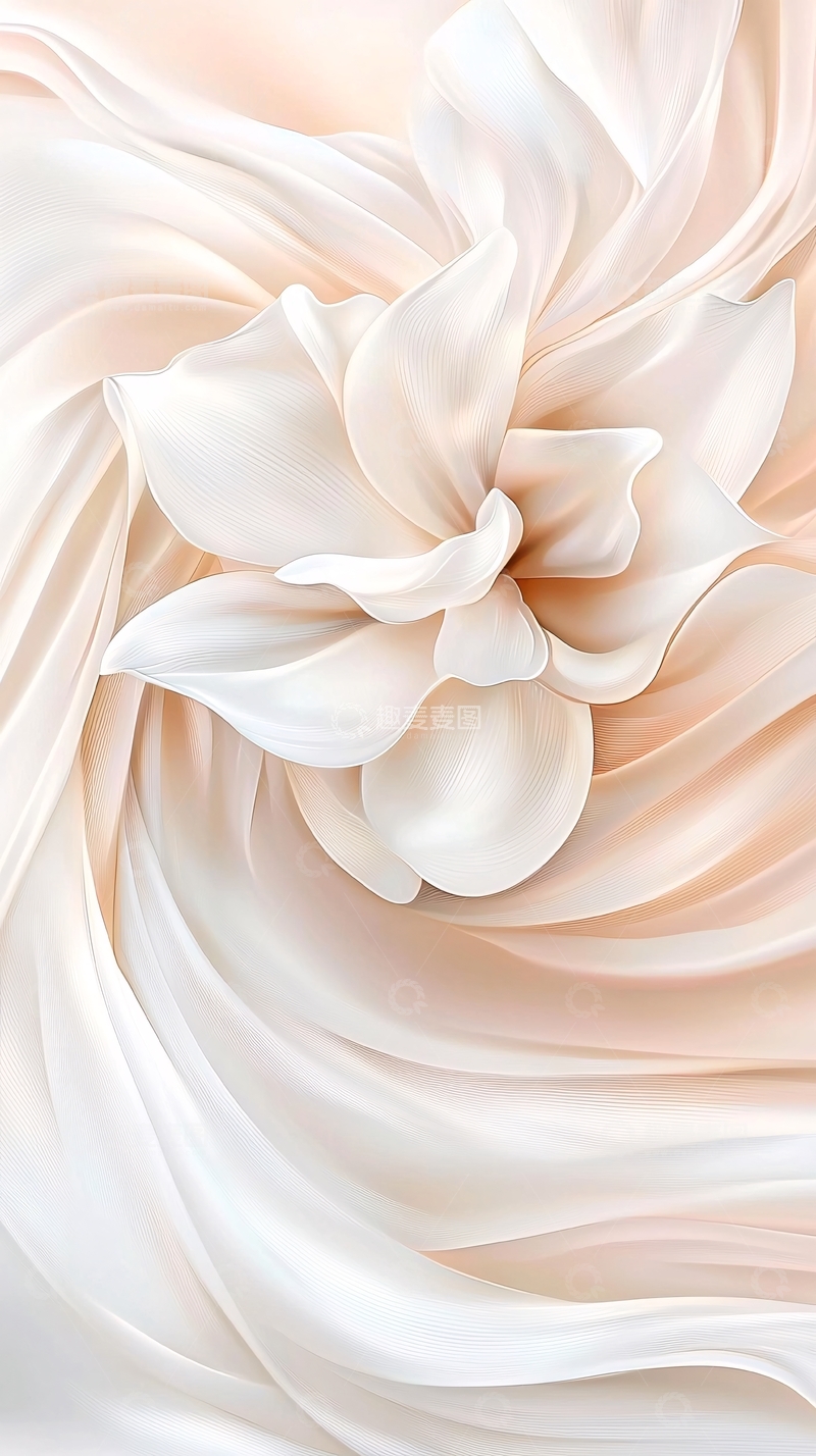 高清大图下载【趣麦麦图】柔和丝滑花瓣抽象艺术背景
