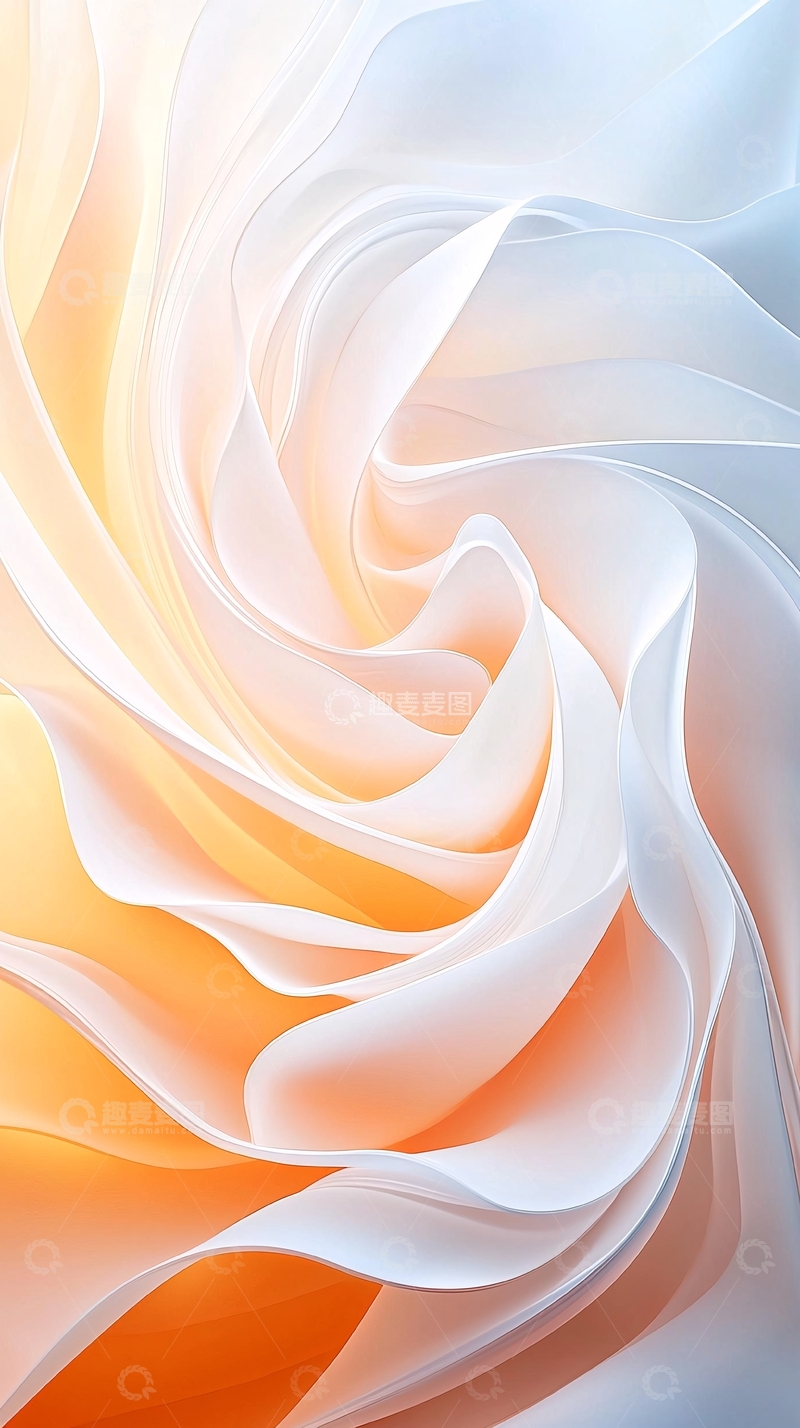 高清大图下载【趣麦麦图】柔和渐变抽象曲线背景