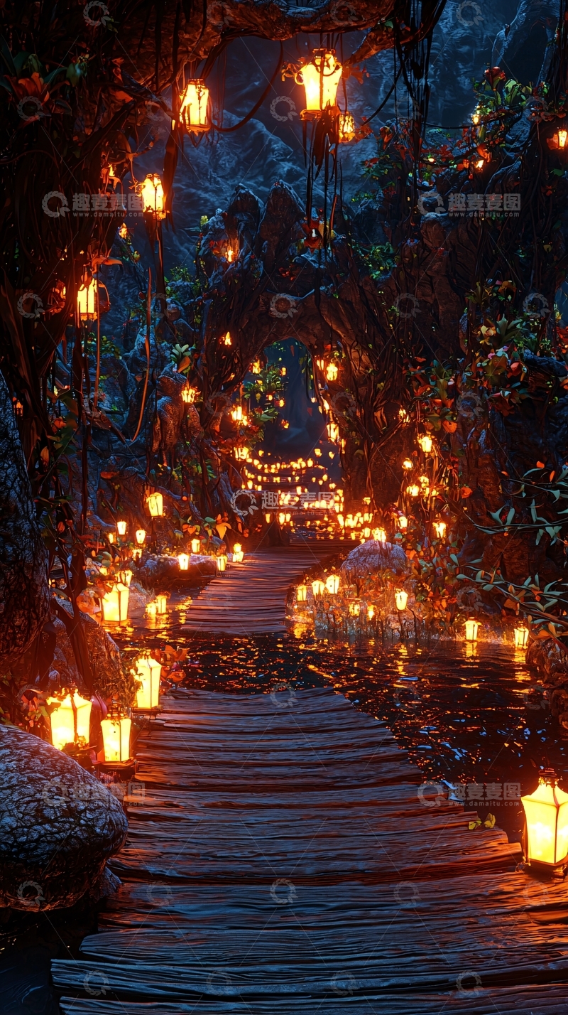 高清大图下载【趣麦麦图】梦幻森林小径