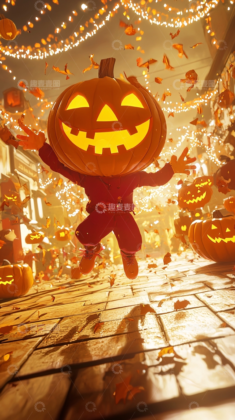 高清大图下载【趣麦麦图】万圣节南瓜灯装饰场景