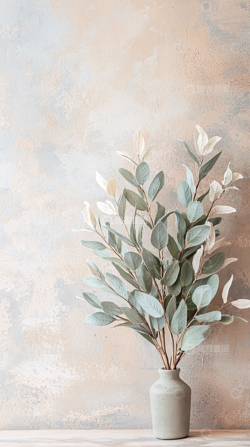 高清大图下载【趣麦麦图】简约自然风干花瓶插花装饰