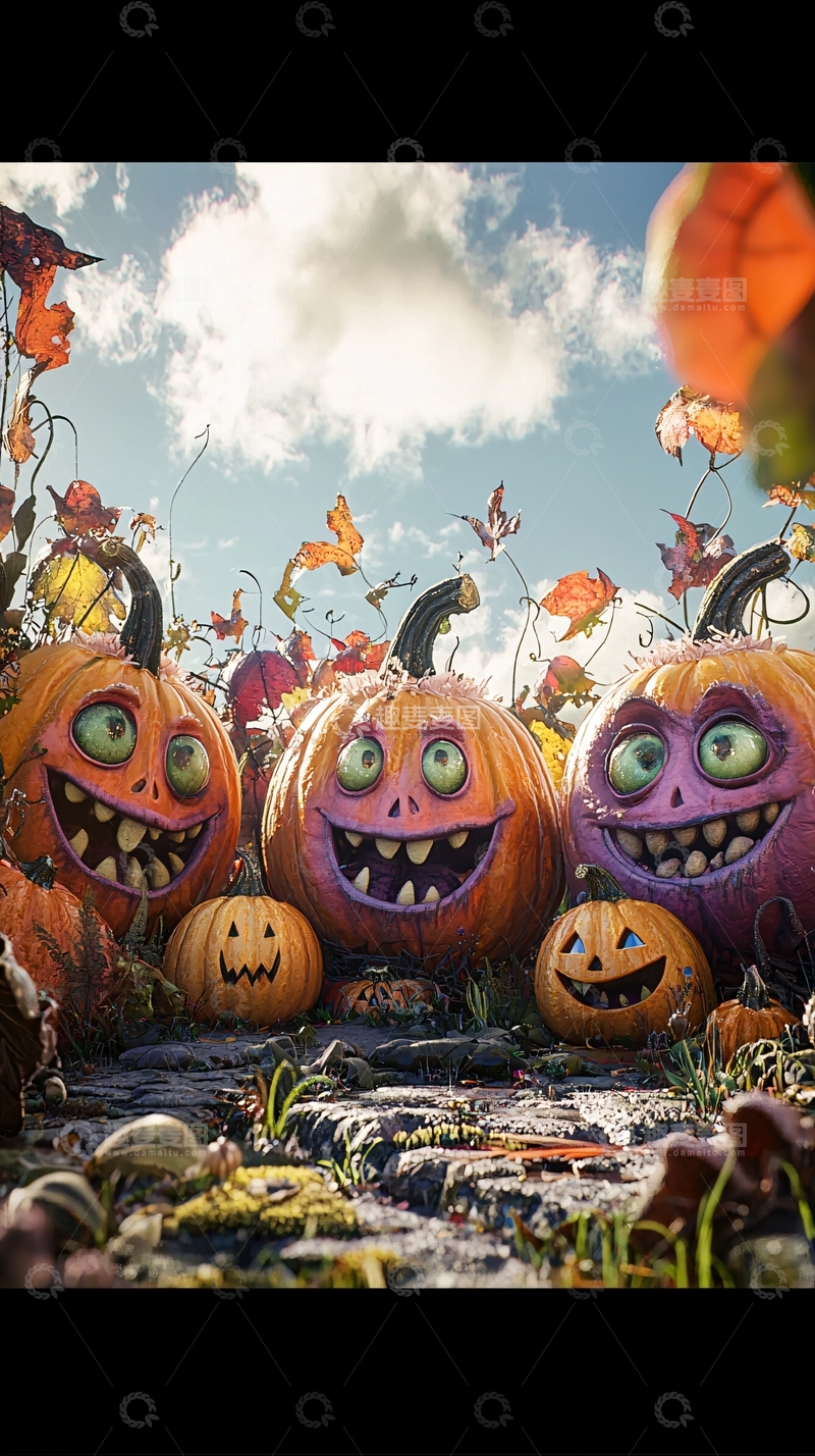 高清大图下载【趣麦麦图】万圣节南瓜乐园