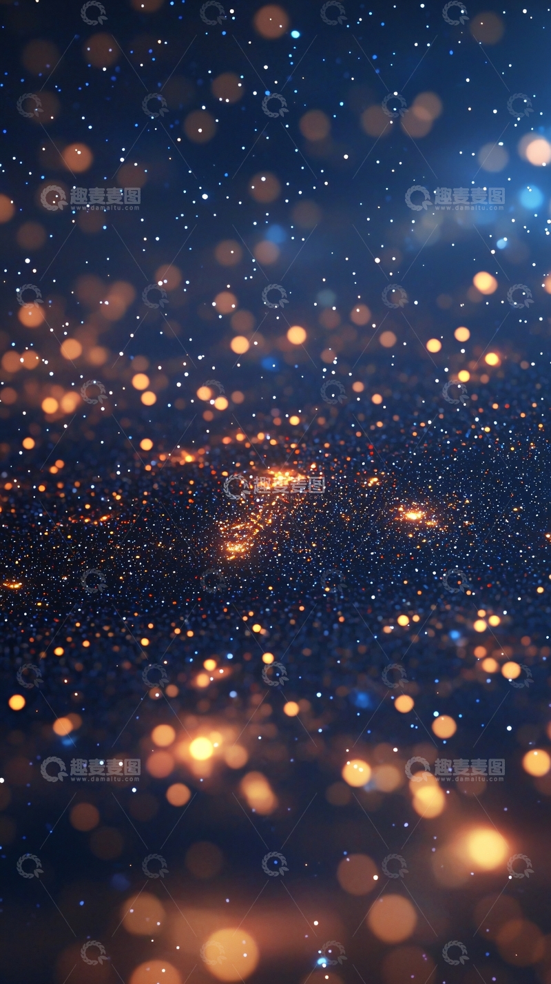 高清大图下载【趣麦麦图】夜空中闪烁的星星与光斑
