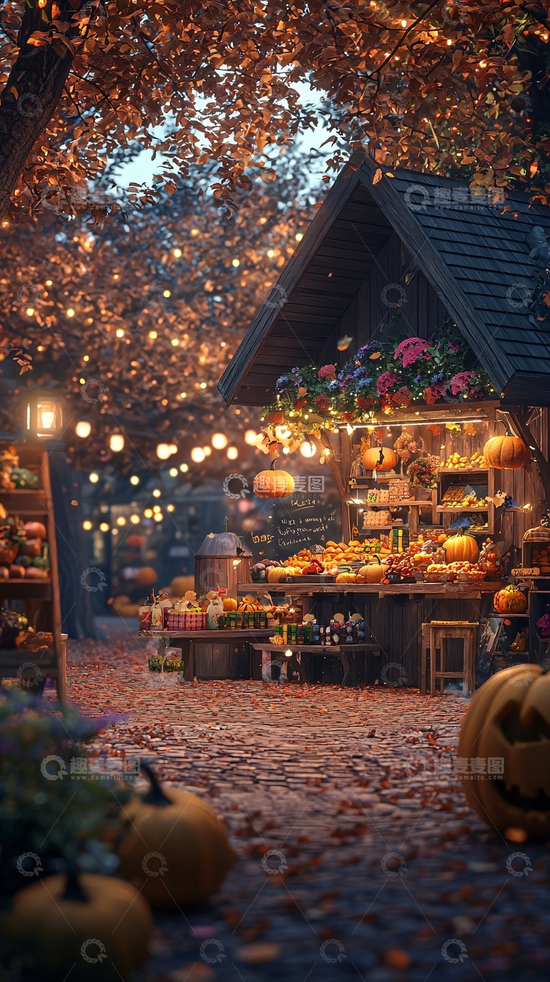 高清大图下载【趣麦麦图】秋日南瓜市集