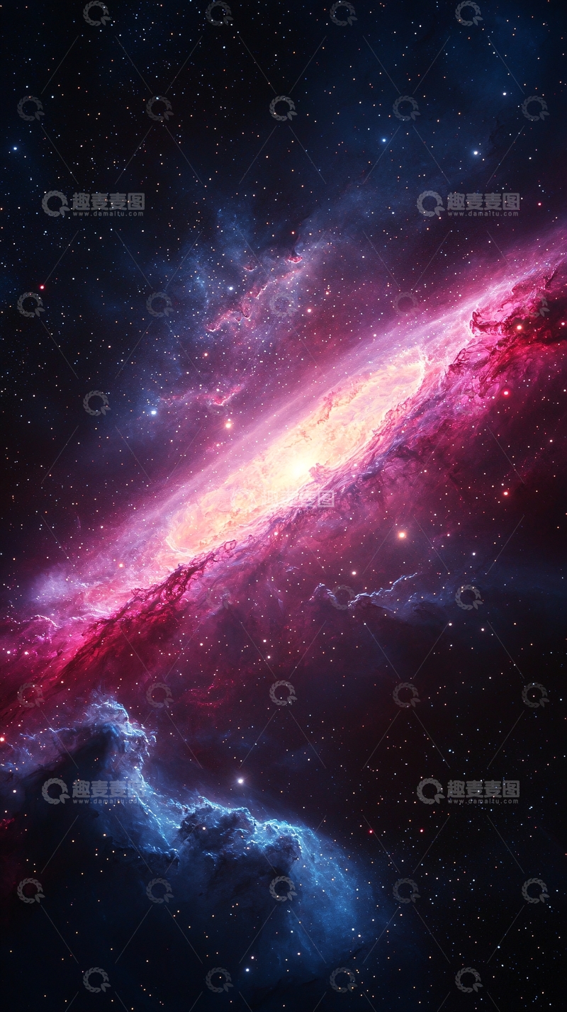 高清大图下载【趣麦麦图】星云与银河系的艺术插画