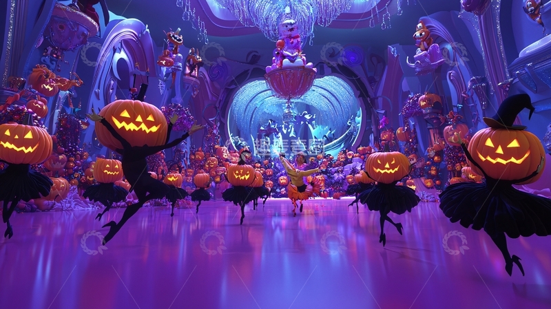 高清大图下载【趣麦麦图】万圣节南瓜舞会