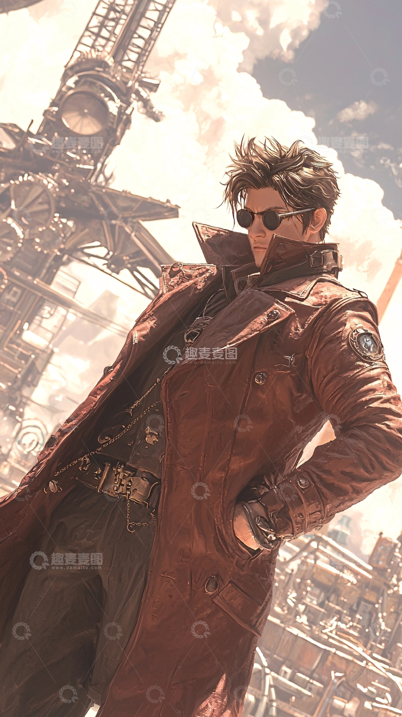 高清大图下载【趣麦麦图】蒸汽朋克风格的未来战士