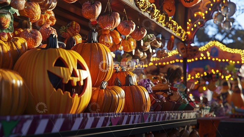 高清大图下载【趣麦麦图】万圣节南瓜灯装饰场景
