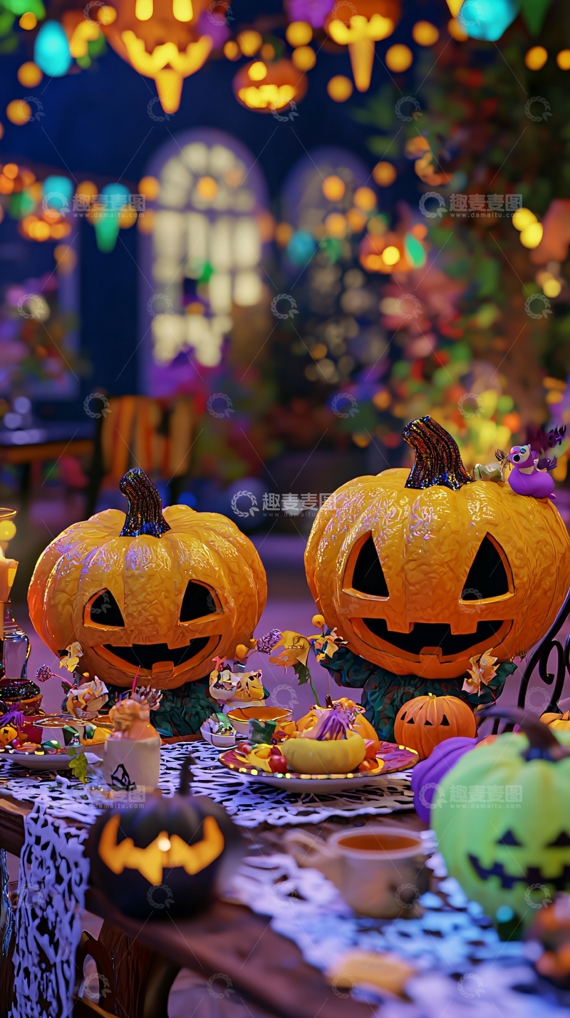 高清大图下载【趣麦麦图】万圣节主题餐桌布置