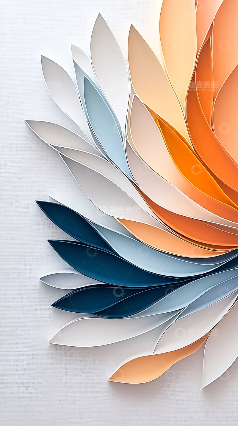 高清大图下载【趣麦麦图】色彩渐变花瓣艺术设计