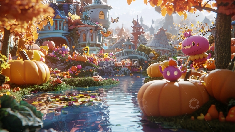 高清大图下载【趣麦麦图】万圣节南瓜乐园