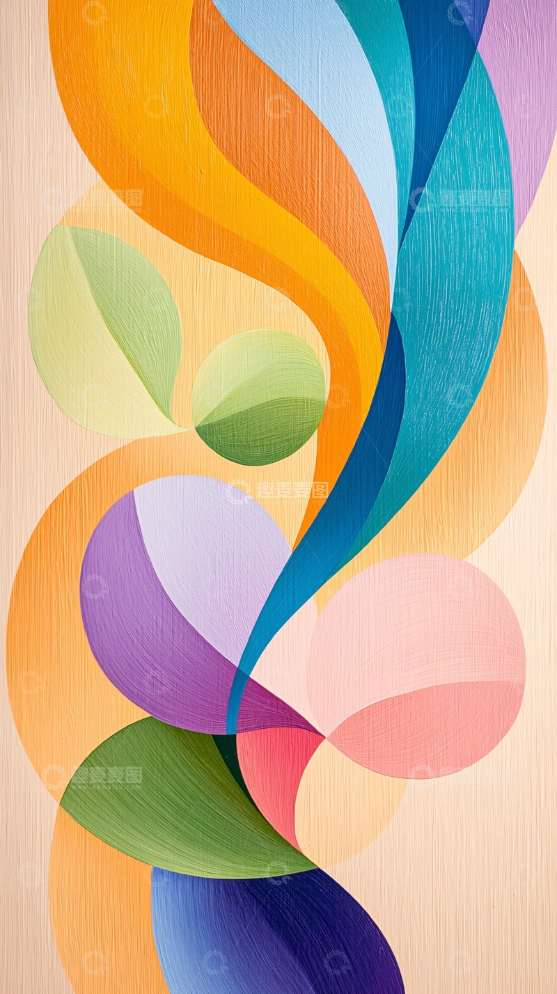 高清大图下载【趣麦麦图】色彩渐变抽象艺术背景图