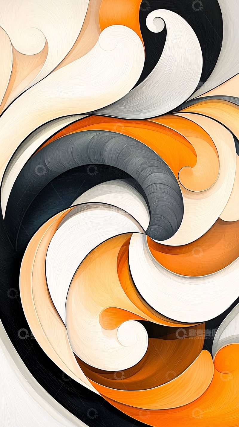 高清大图下载【趣麦麦图】抽象漩涡艺术背景图