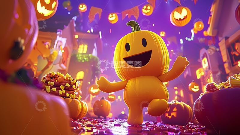 高清大图下载【趣麦麦图】万圣节南瓜派对场景