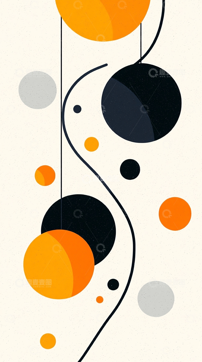 高清大图下载【趣麦麦图】抽象几何圆形艺术背景