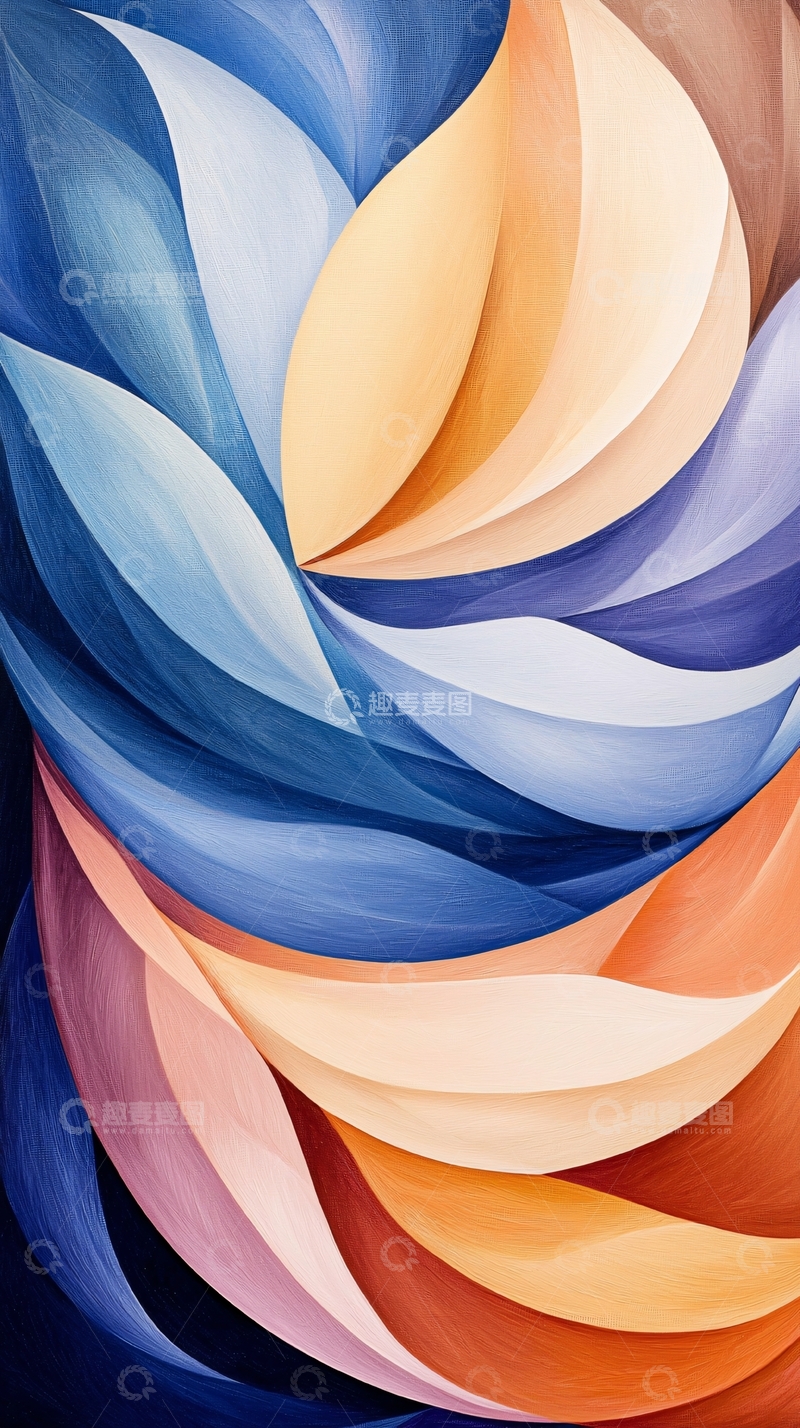 高清大图下载【趣麦麦图】抽象色彩漩涡背景图