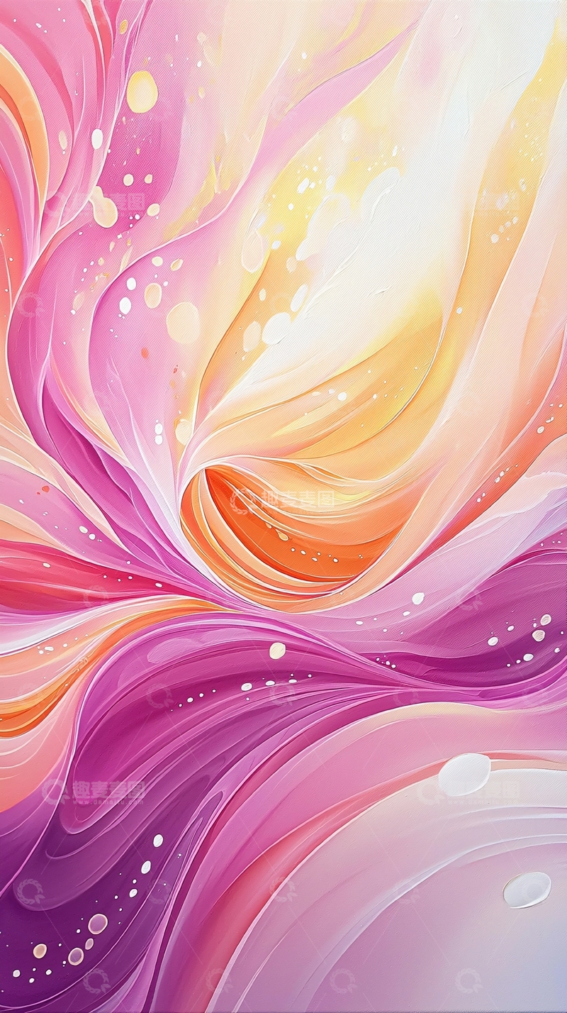 高清大图下载【趣麦麦图】梦幻色彩流动抽象艺术背景