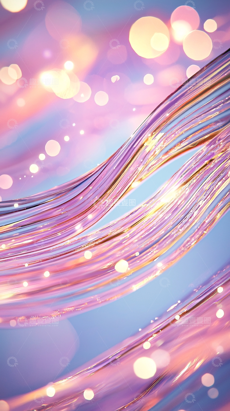高清大图下载【趣麦麦图】光波流动抽象艺术背景