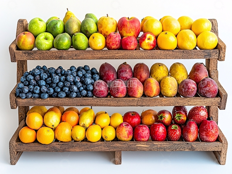 高清大图下载【趣麦麦图】木质水果架高清图片