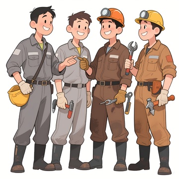 卡通煤矿工人2