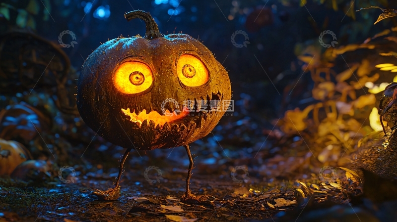 高清大图下载【趣麦麦图】万圣节南瓜灯鬼怪