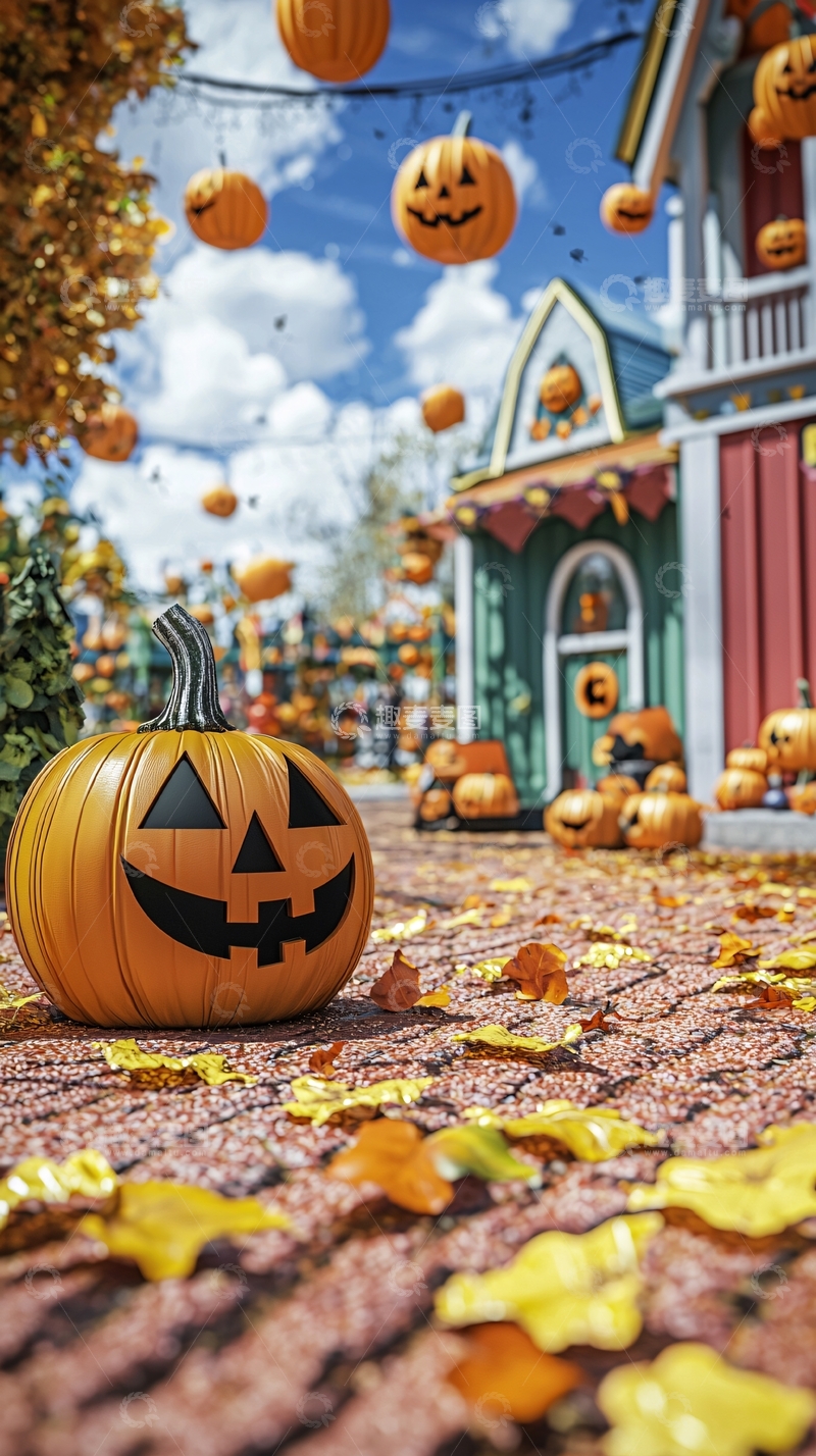 高清大图下载【趣麦麦图】万圣节南瓜装饰场景