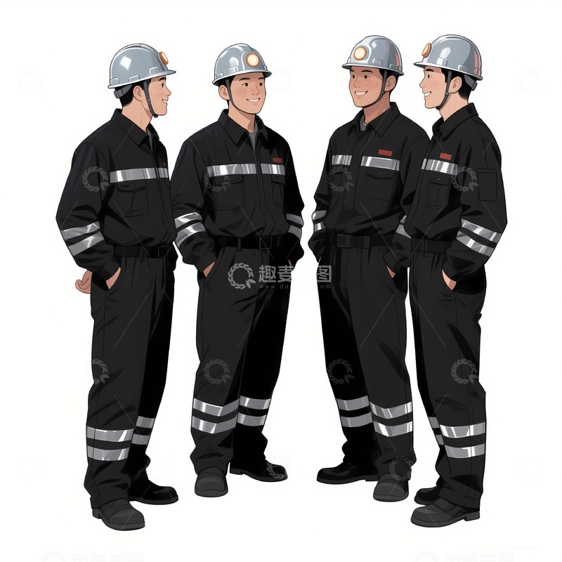 高清大图下载【趣麦麦图】卡通煤矿工人3