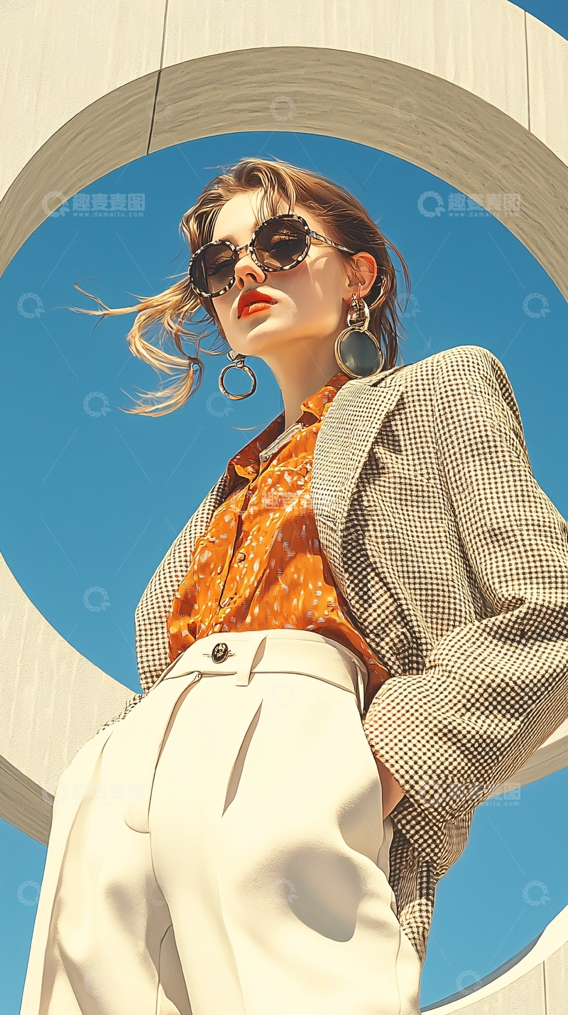 高清大图下载【趣麦麦图】时尚女性户外穿搭写真