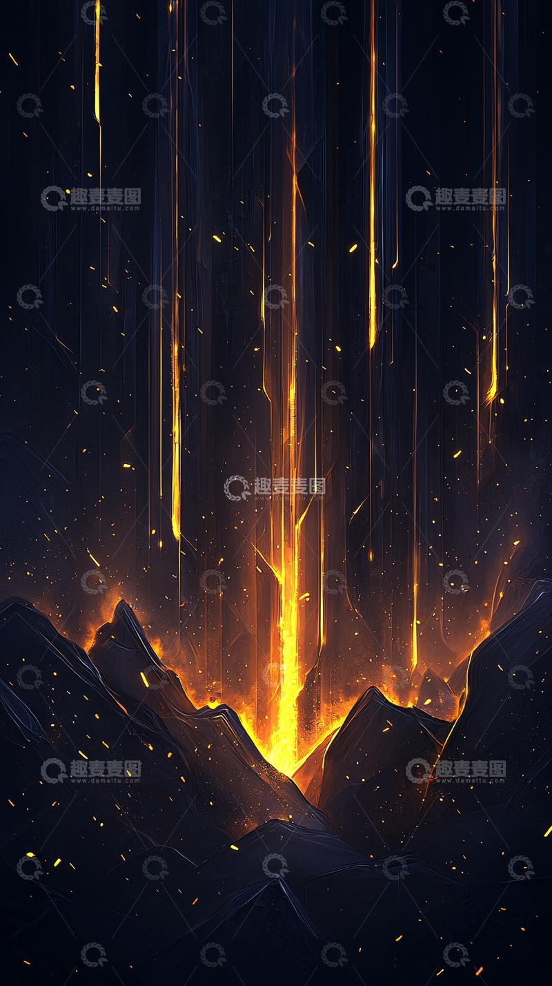 高清大图下载【趣麦麦图】火山爆发的壮观景象