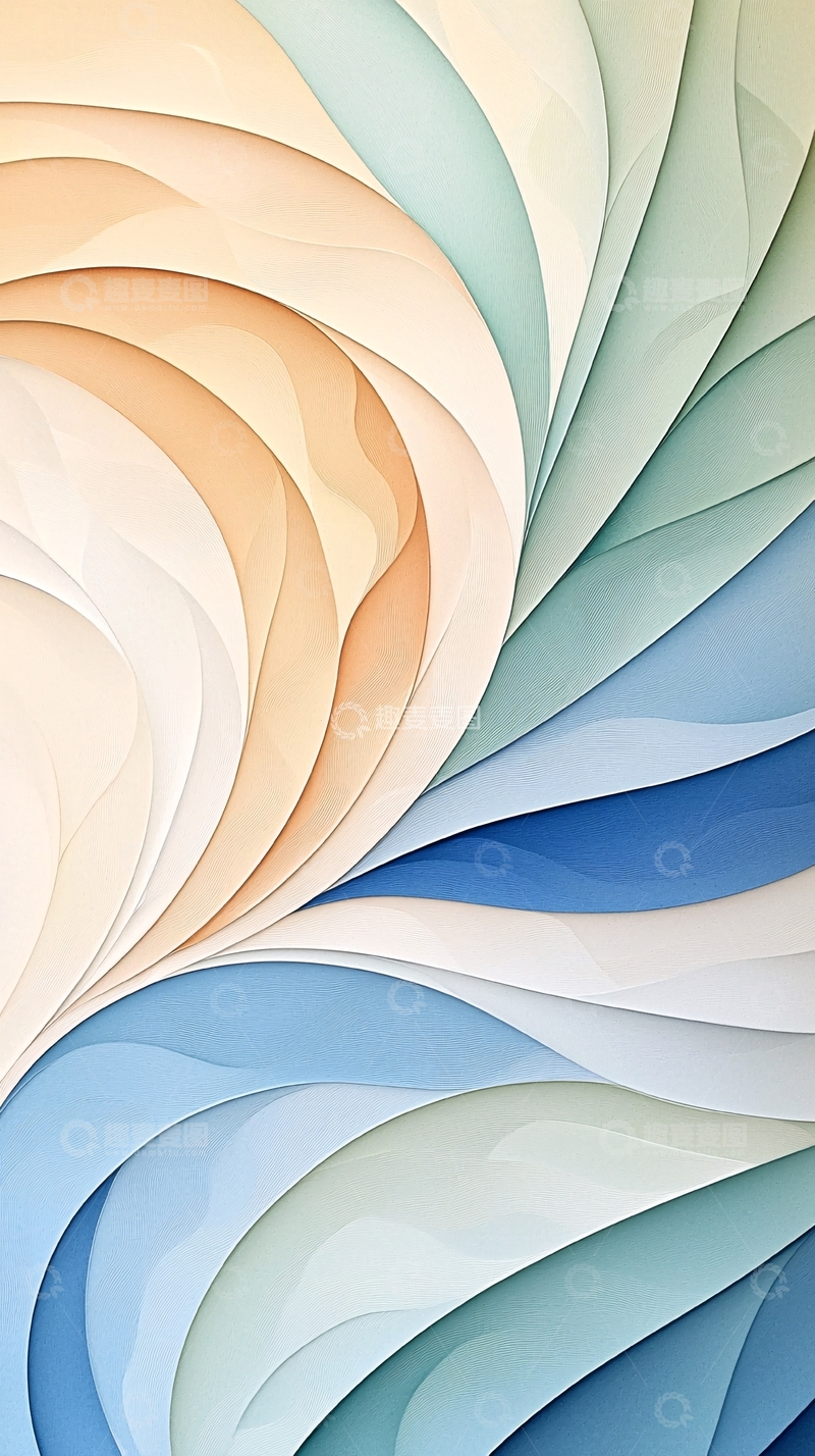 高清大图下载【趣麦麦图】抽象色彩渐变波浪纹理背景