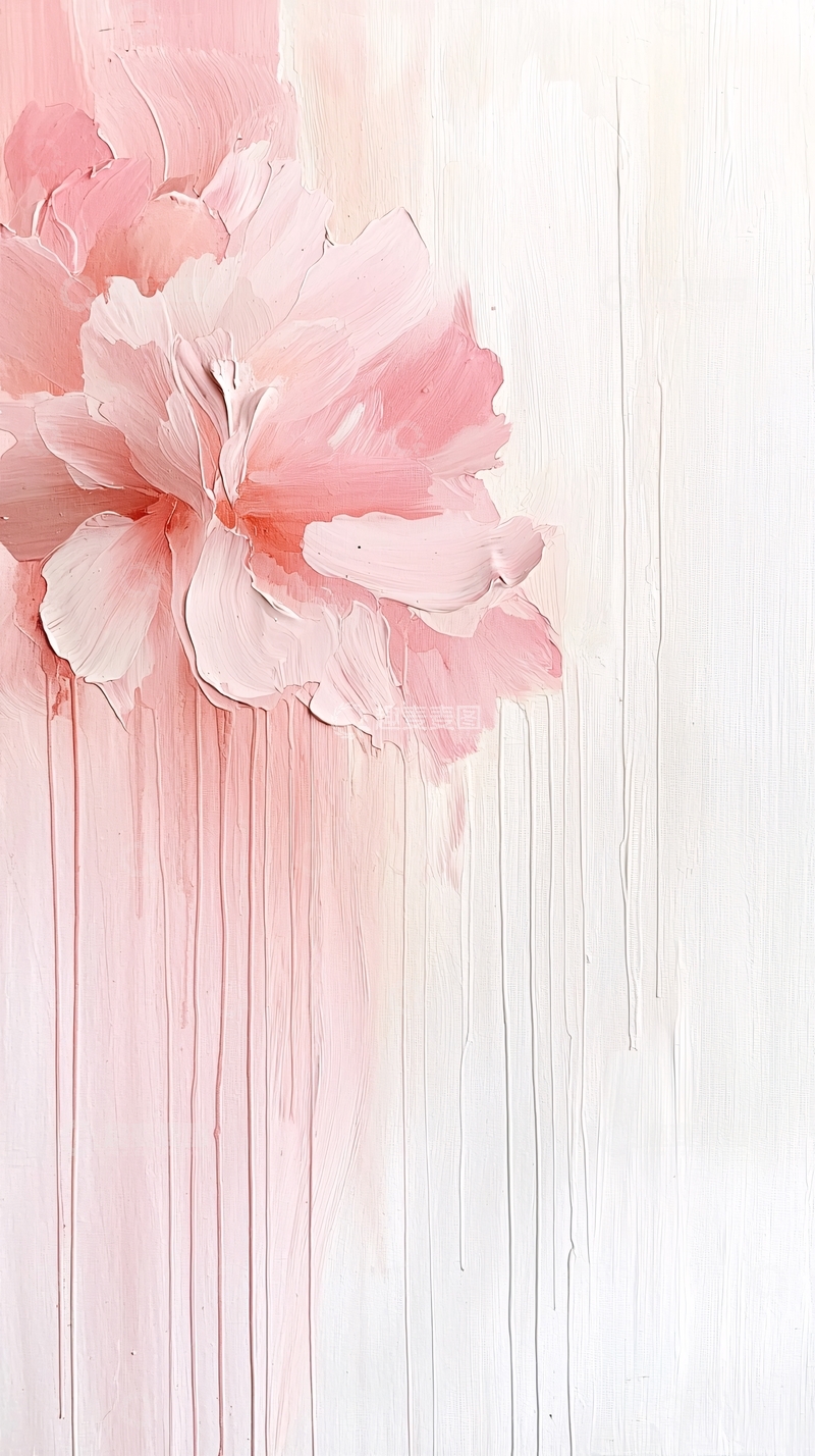高清大图下载【趣麦麦图】粉色花卉抽象艺术背景图